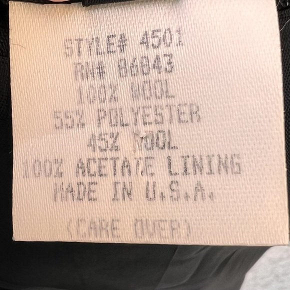 Tina Hagen VTG Wool Blazer Medium Artsy 4 Fabric Patterns Black Gray Silver Sz M - Picture 14 of 15